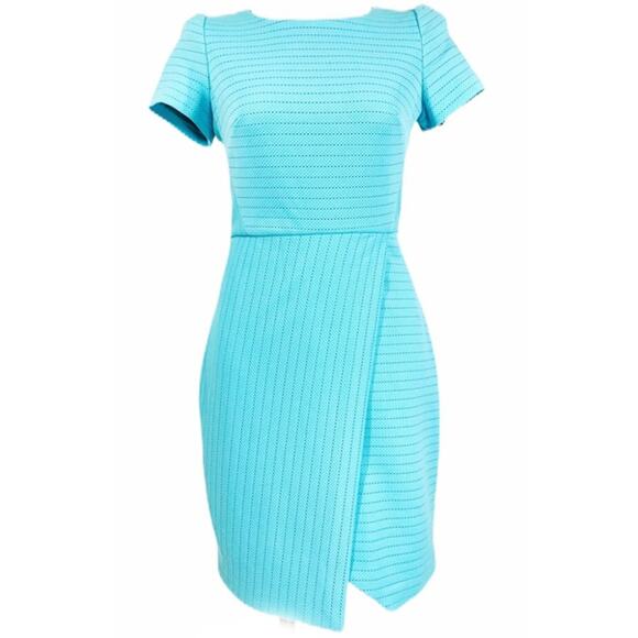 Muse Seafoam Aqua Green Cap Sleeve Sheath Dress size 12 Women's - Picture 2 of 5